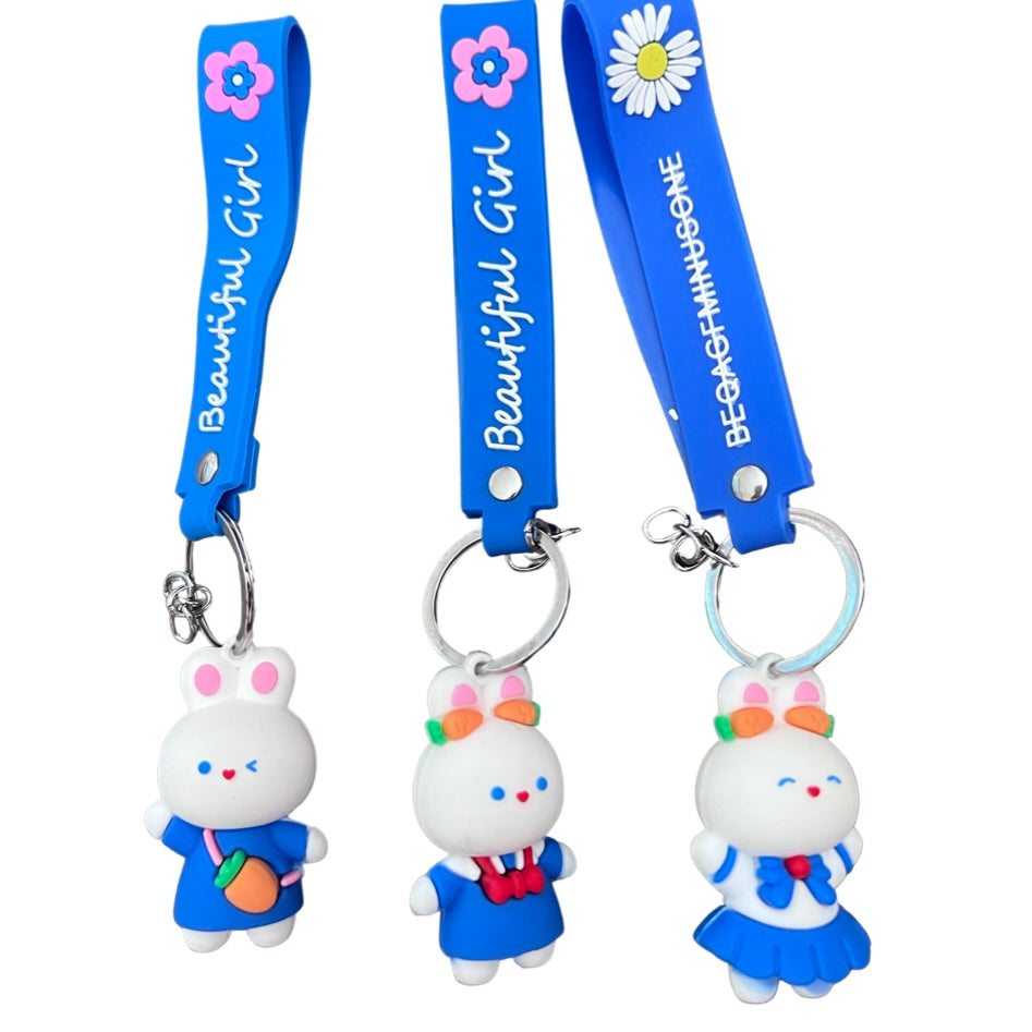 Cartoon White Rabbit Key Chain