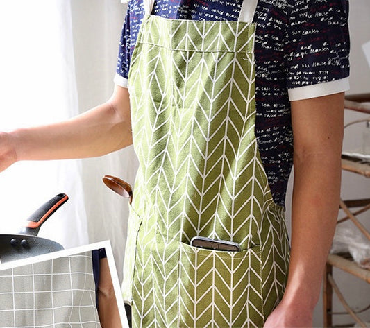 Cotton linen apron