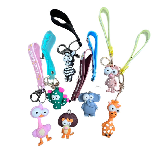 Cartoon Big Eye Animal and Plant Key Chain