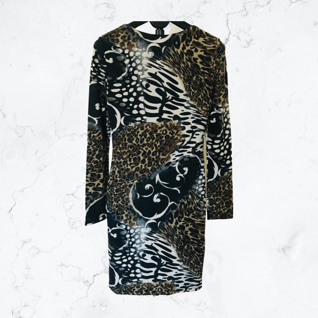 Women's fashion cotton leopard print dress