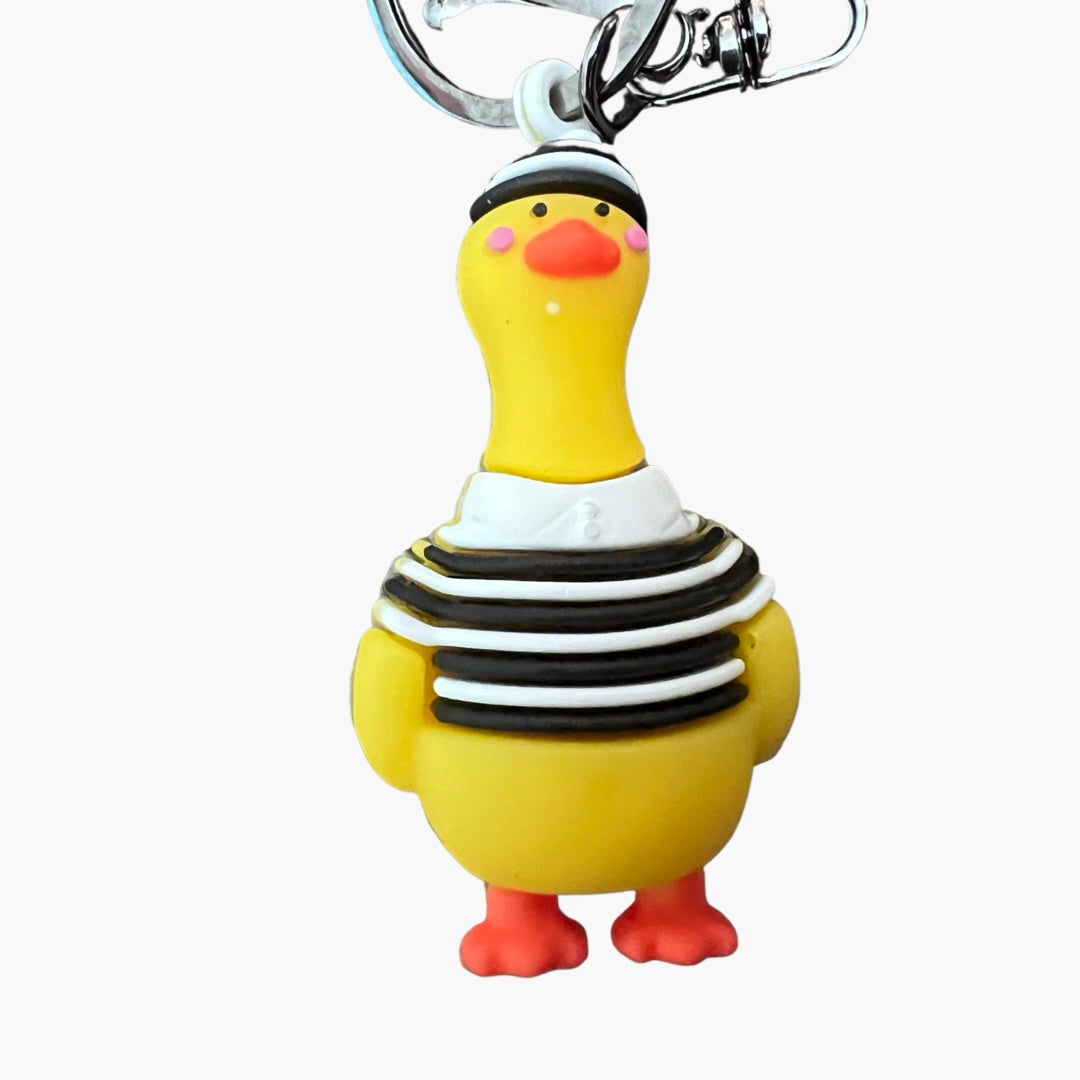 Cartoon cute yellow duck key chain