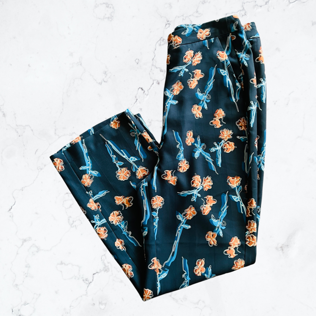 Women's small flower suit pants