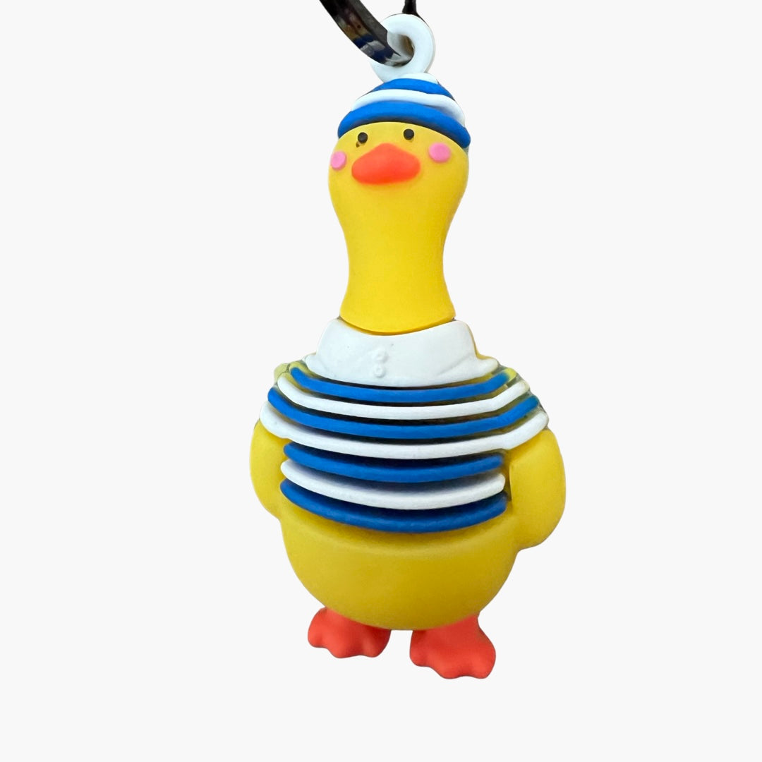 Cartoon cute yellow duck key chain