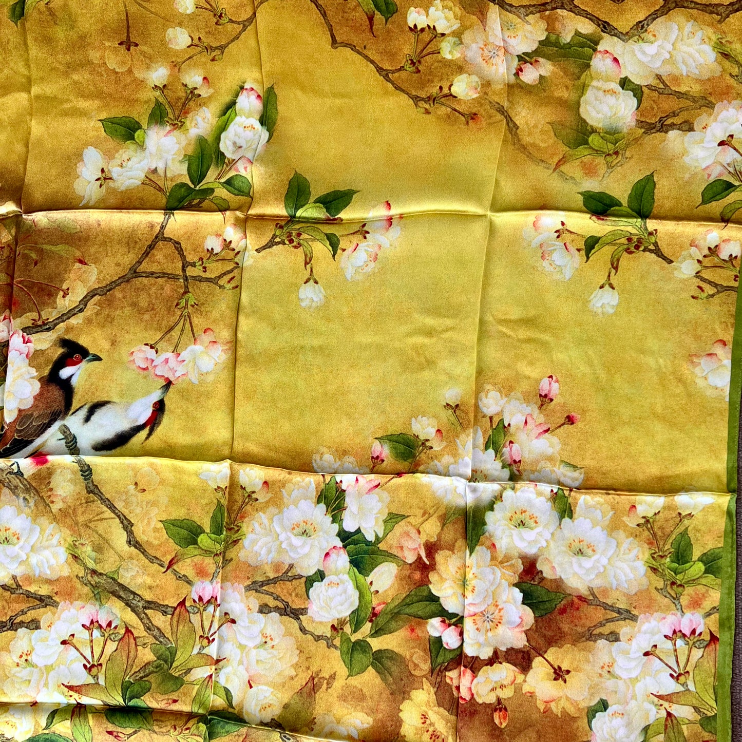 Chinese digital printing oil painting silk scarf