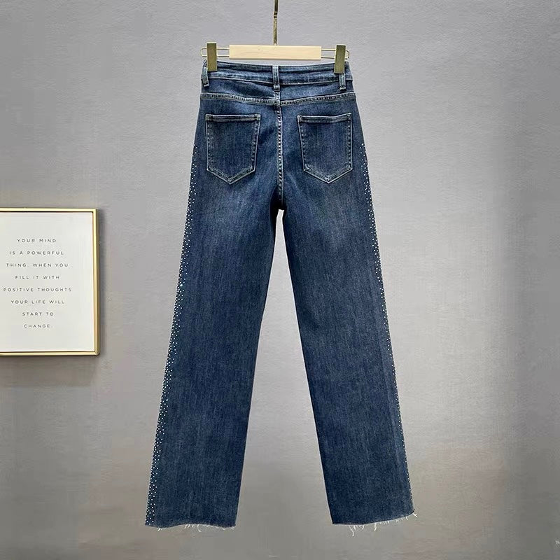 Hot drill fashion jeans