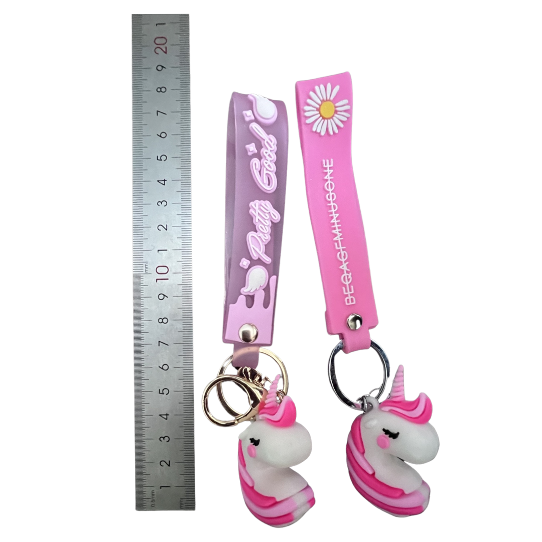 Little pink unicorn key chain