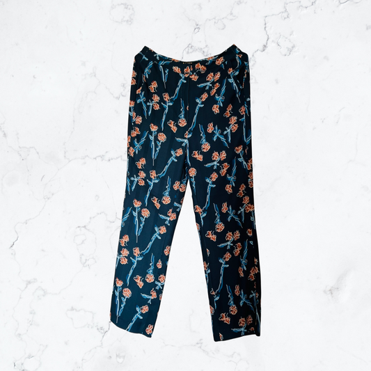 Women's small flower suit pants