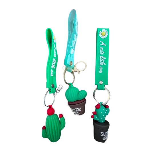 Cartoon Cactus Key Chain