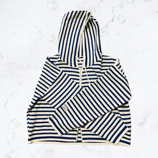 Fashion striped sweatshirt with hood