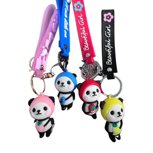 Panda with hat key chain
